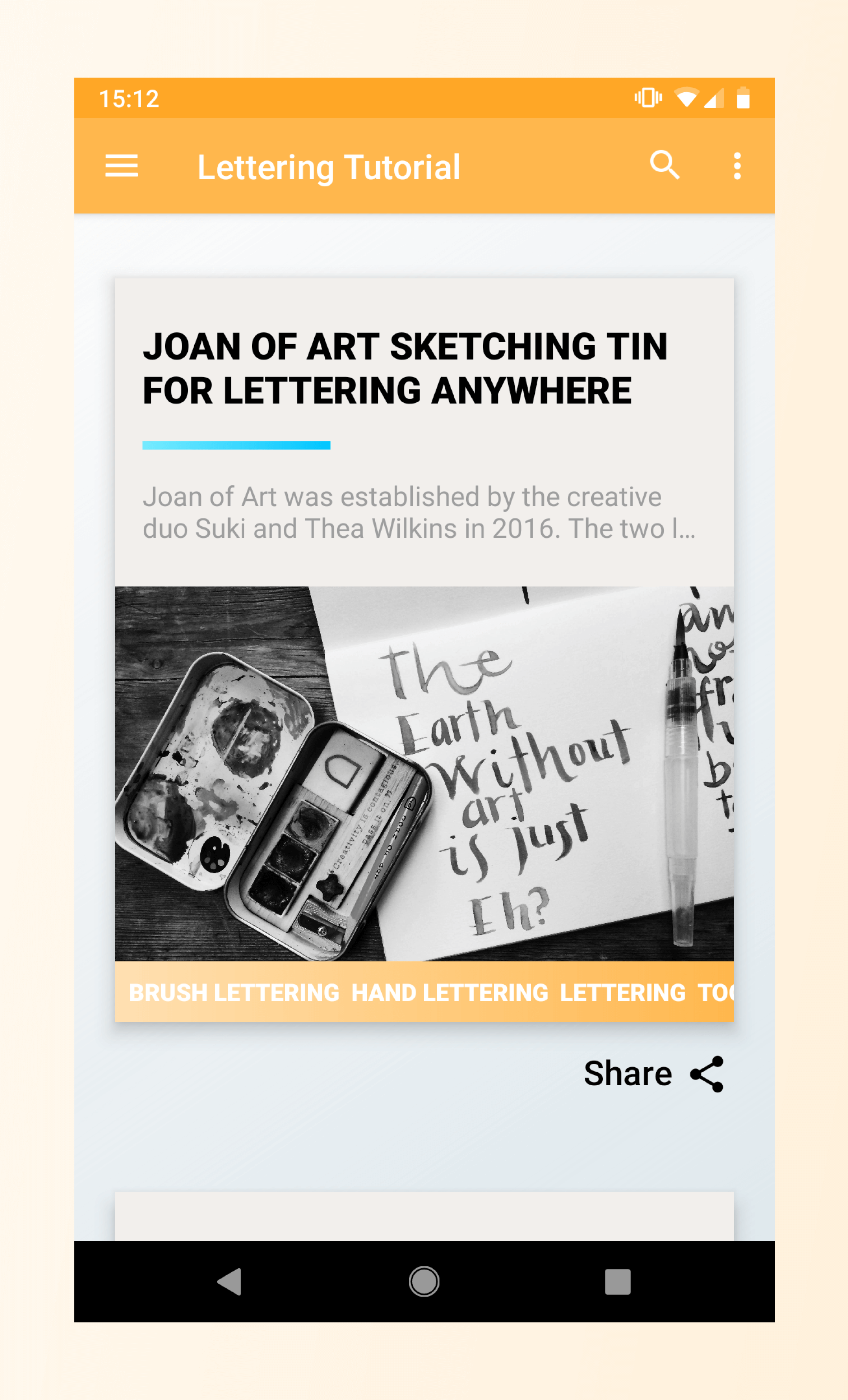 Lettering Tutorial App Article Feed Image